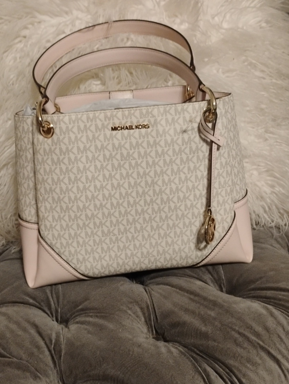 Michael Kors Blush Pink and Signature Logo Tote